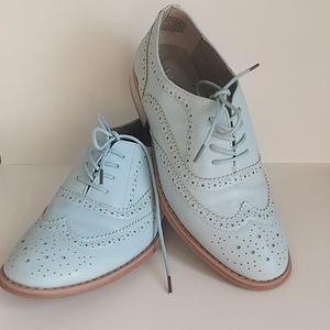 Wanted Oxford Style Shoes Light Blue Leather 8
